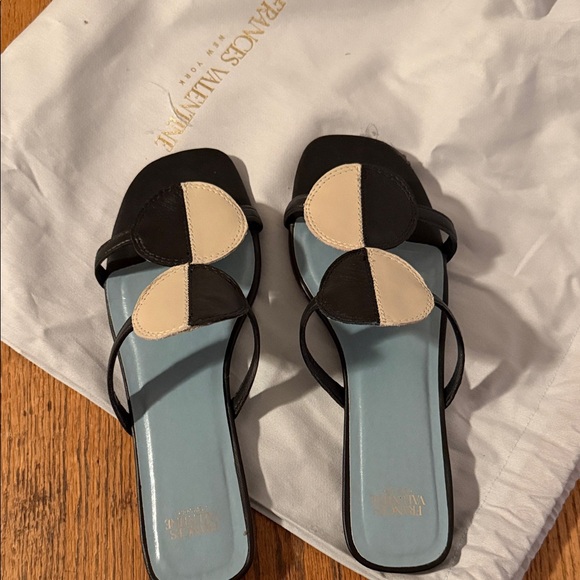 Frances Valentine Black and Cream Sandals - Picture 3 of 5